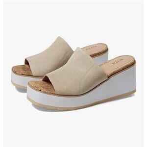 NYDJ Platform Wedge Sandals Rysa Natural Color Size 8.5 M New